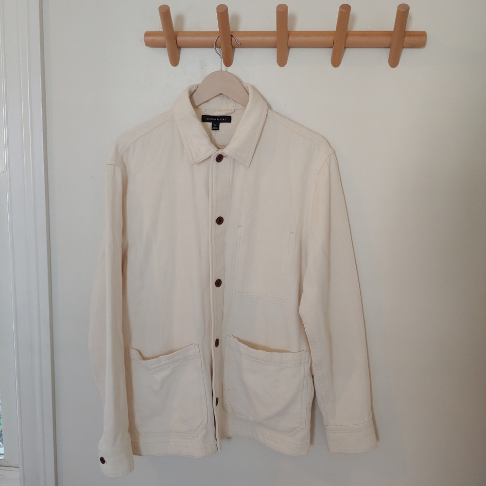 Banana republic ecru medium jacket coat
